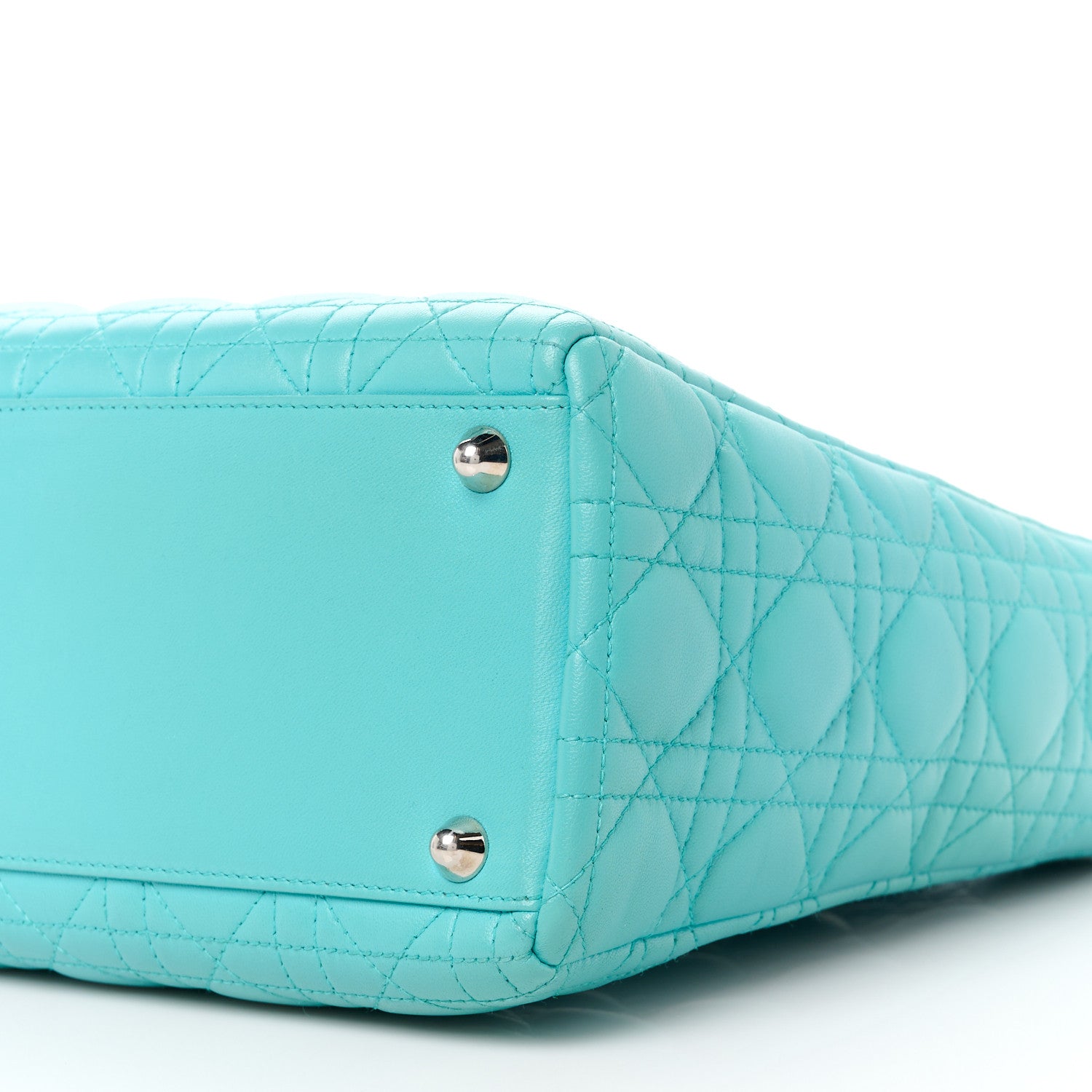 Christian Dior Lambskin Cannage Large Lady Dior Turquoise 10 of 10