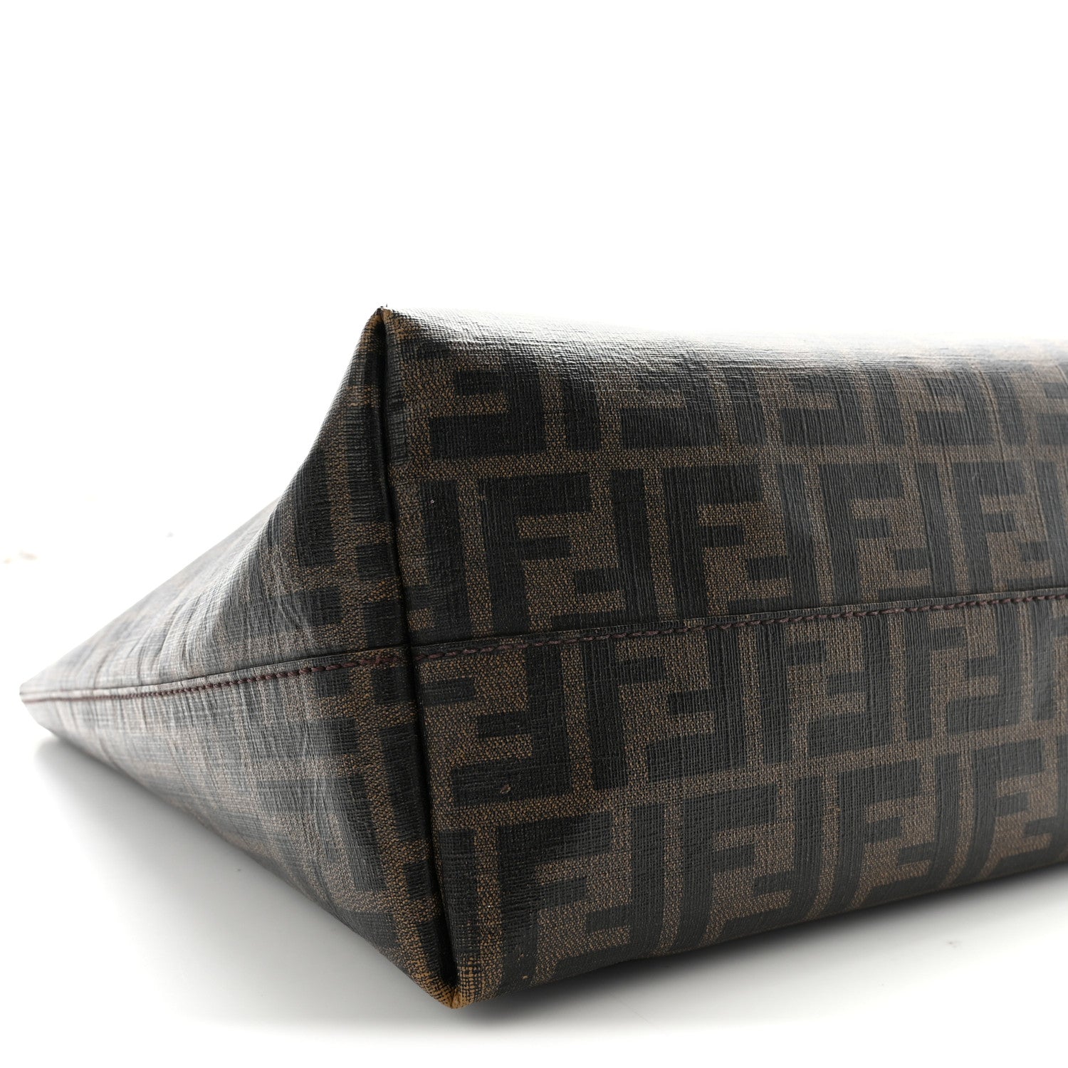 Fendi Zucca Spalmati Medium Roll Tote Tobacco Fuxia 8 of 9