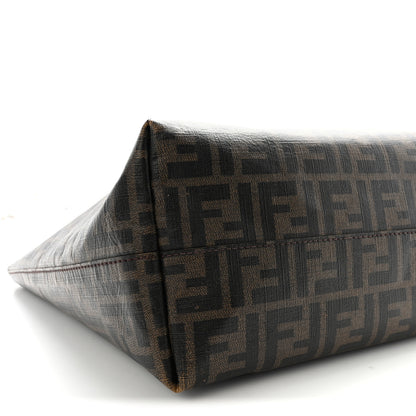 Fendi Zucca Spalmati Medium Roll Tote Tobacco Fuxia 8 of 9