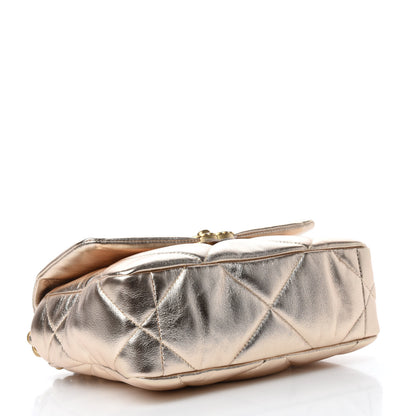 Chanel Metallic Lambskin Quilted Medium Chanel 19 Flap Gold 4 of 11