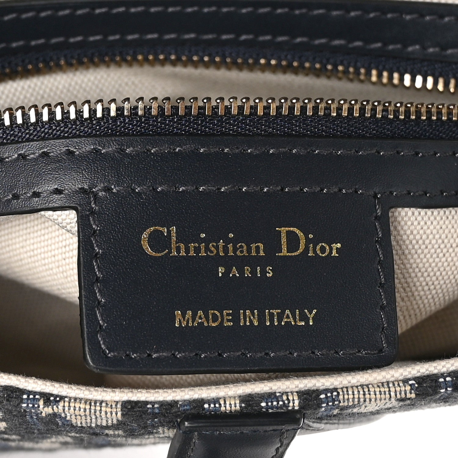 Christian Dior Oblique Saddle Bag With Strap Blue 6 of 10