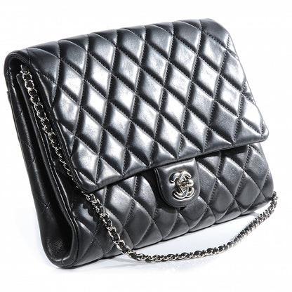 Chanel Lambskin Quilted Clutch Flap Black 6 of 9