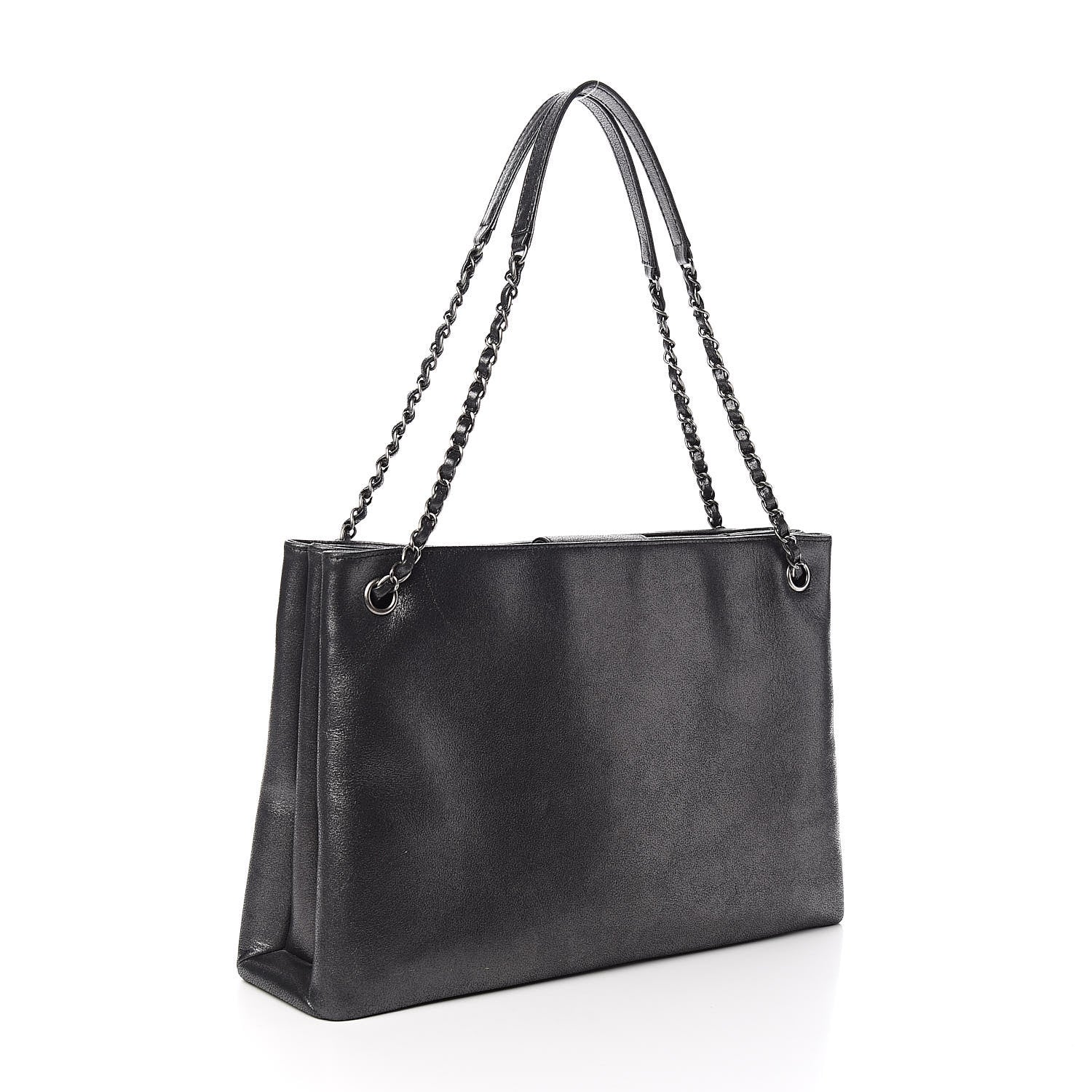 Chanel Iridescent Calfskin CC East West Shopping Tote Grey 3 of 11