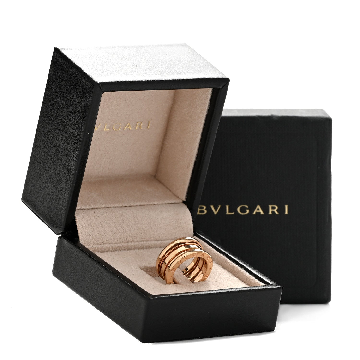 Bulgari 18K Rose Gold B.Zero1 Three-Band Ring 46 3.5 6 of 6