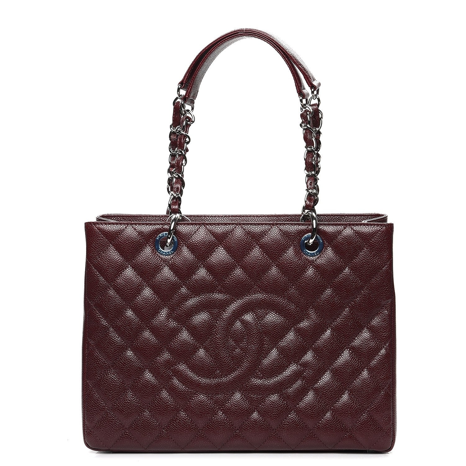 Chanel Caviar Quilted Grand Shopping Tote GST Dark Burgundy 1 of 8
