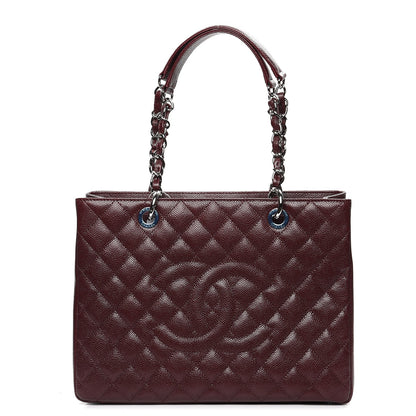 Chanel Caviar Quilted Grand Shopping Tote GST Dark Burgundy 1 of 8