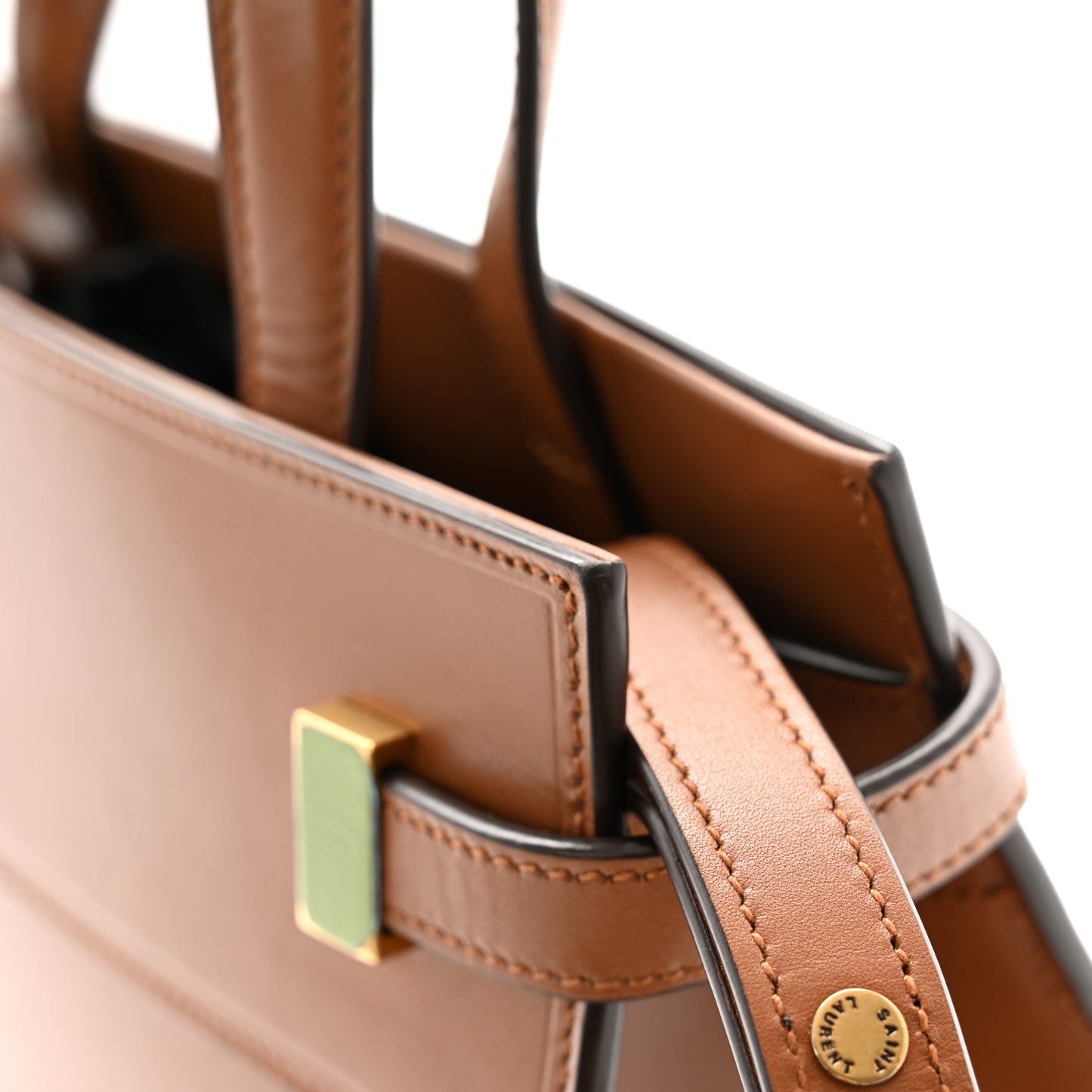 Smooth Calfskin Manhattan Nano Shopper Tote Cognac