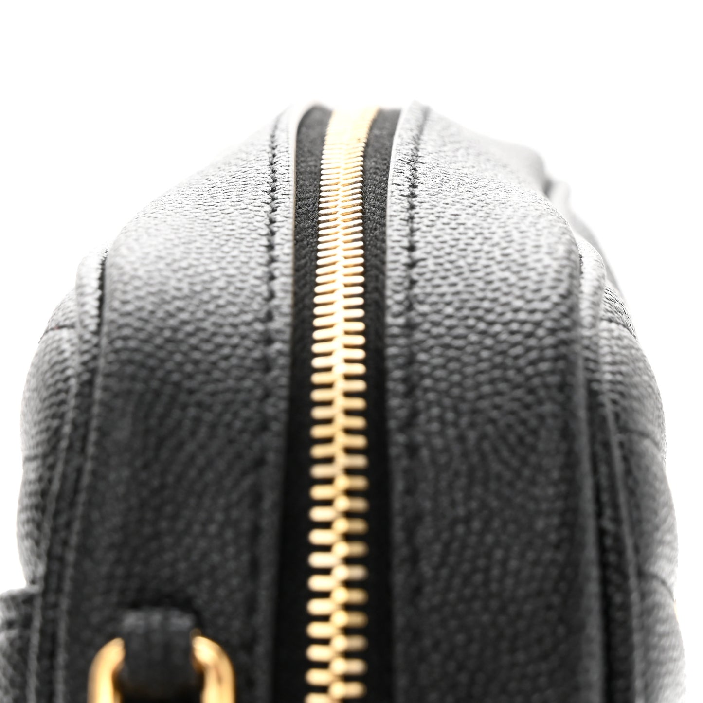 Grain De Poudre Matelasse Monogram Mini Lou Camera Bag Black