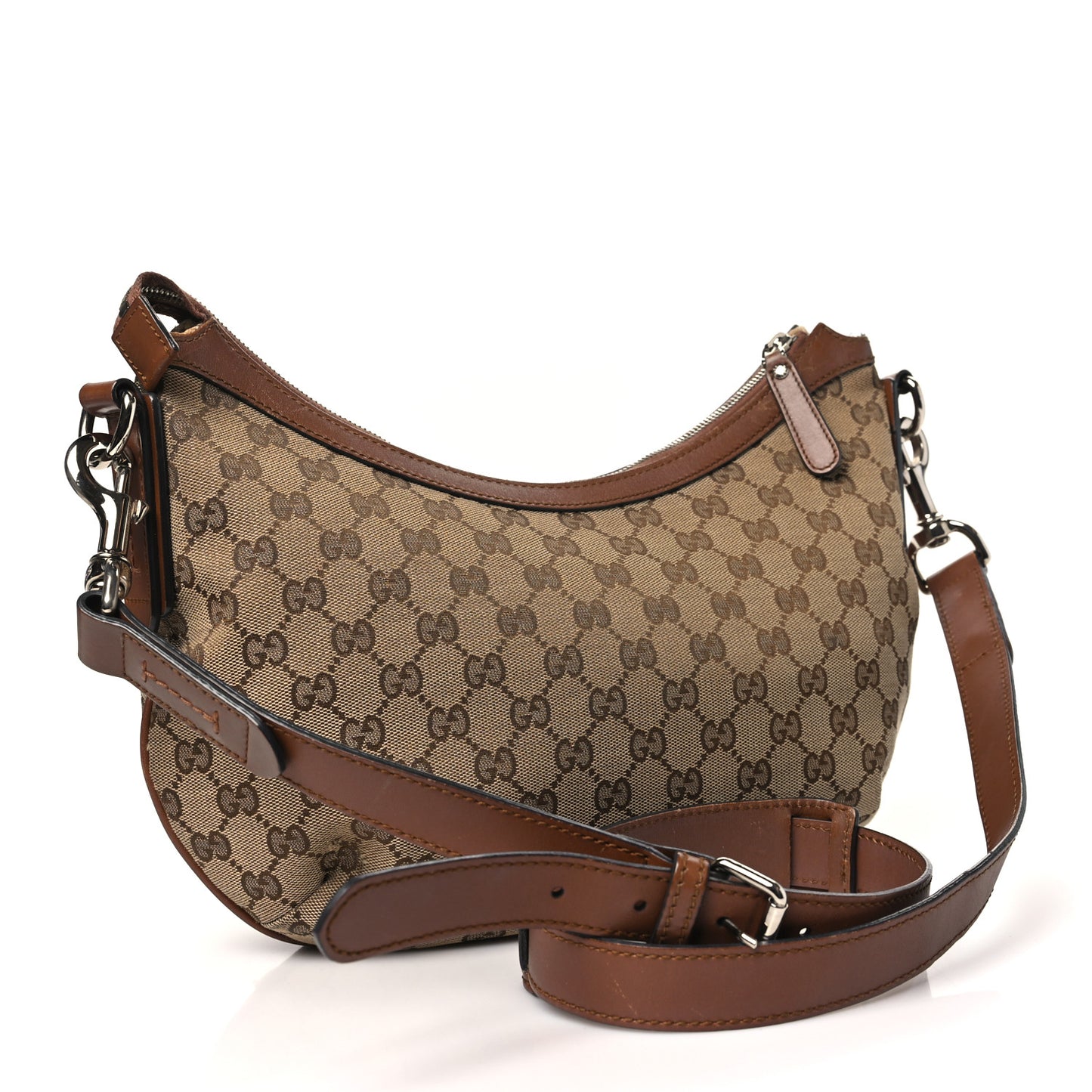 Monogram Medium Half Moon Hobo Brown