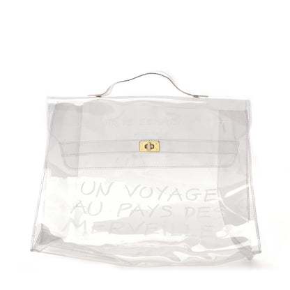 Hermes Vinyl Souvenir De L'Exposition Kelly Transparent 1 of 8