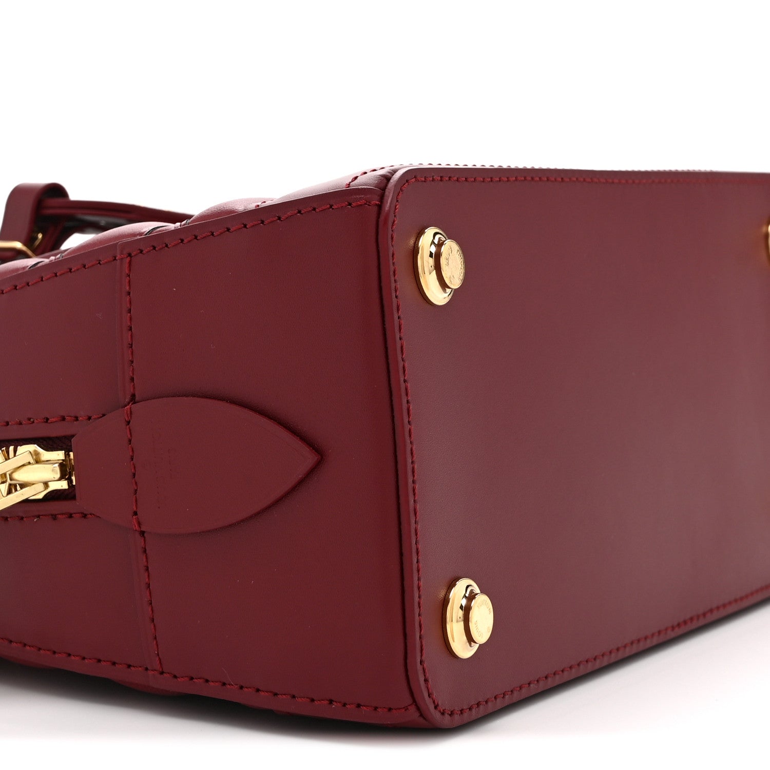 Louis Vuitton Lambskin Malletage Mini Dora Carmine 9 of 10