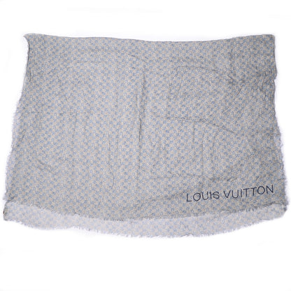 Louis Vuitton Cotton Linen Etole Damier Palm Stole Blue 4 of 6