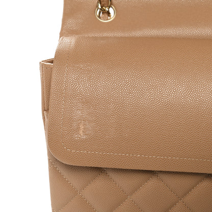 Chanel Caviar Quilted Maxi Double Flap Dark Beige 12 of 12