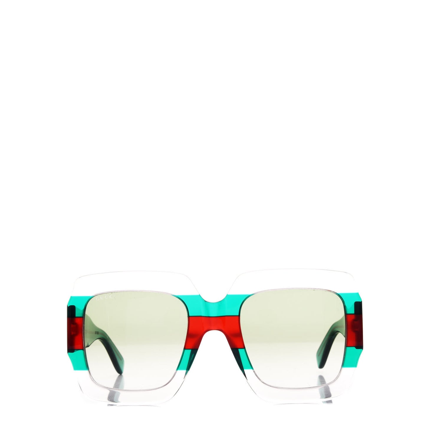 Square Web Frame GG0178S Sunglasses Green Red