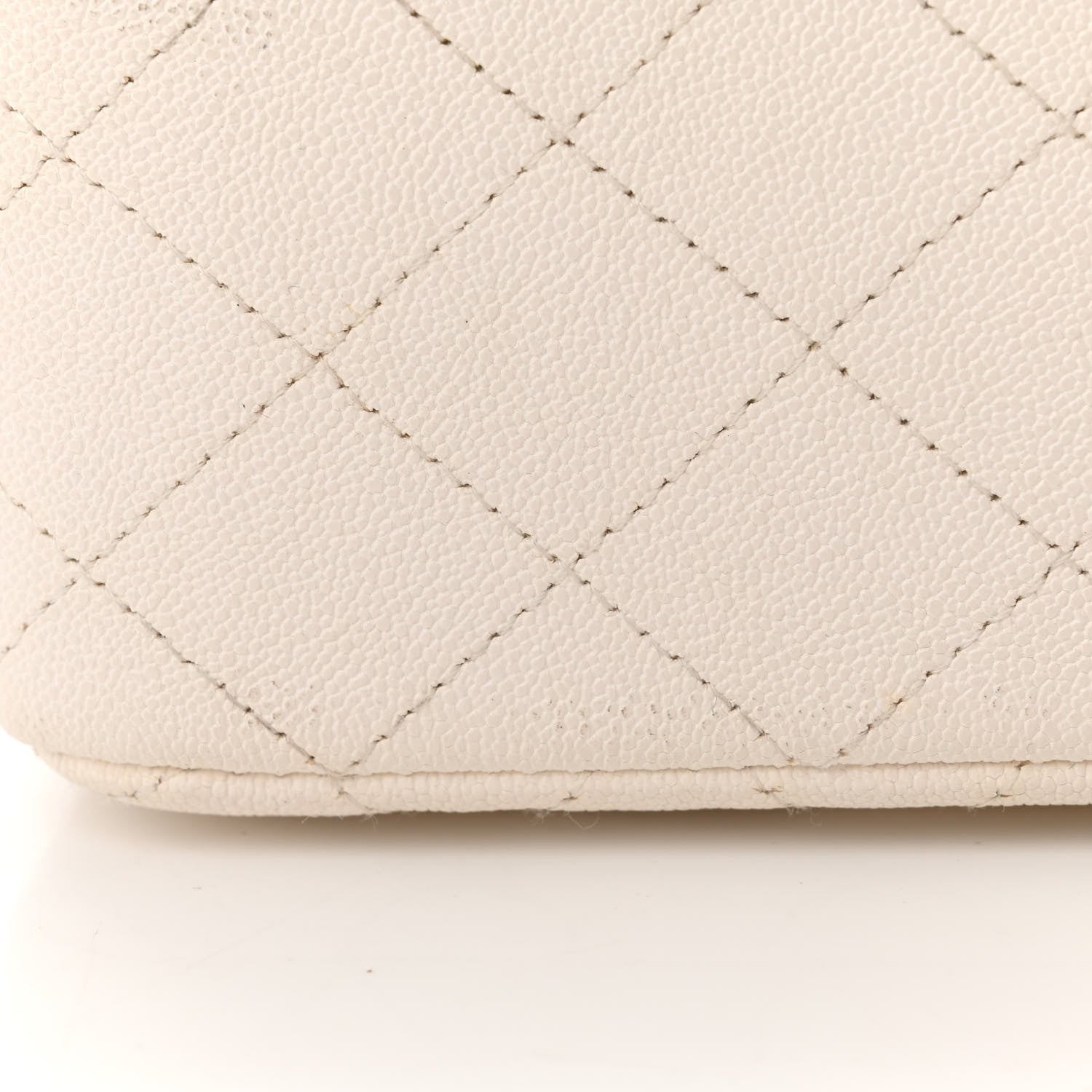 Chanel Caviar Quilted Mini Top Handle Rectangular Flap White 13 of 14