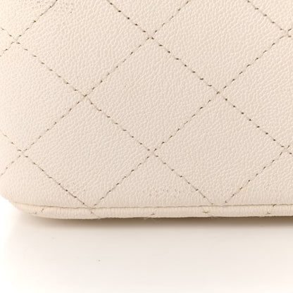 Chanel Caviar Quilted Mini Top Handle Rectangular Flap White 13 of 14