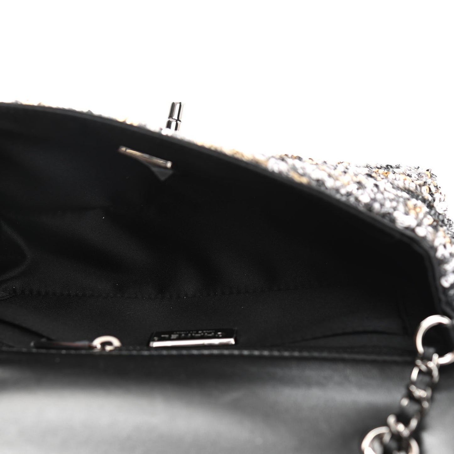 Sequin Mini Rectangular Flap Gold Silver