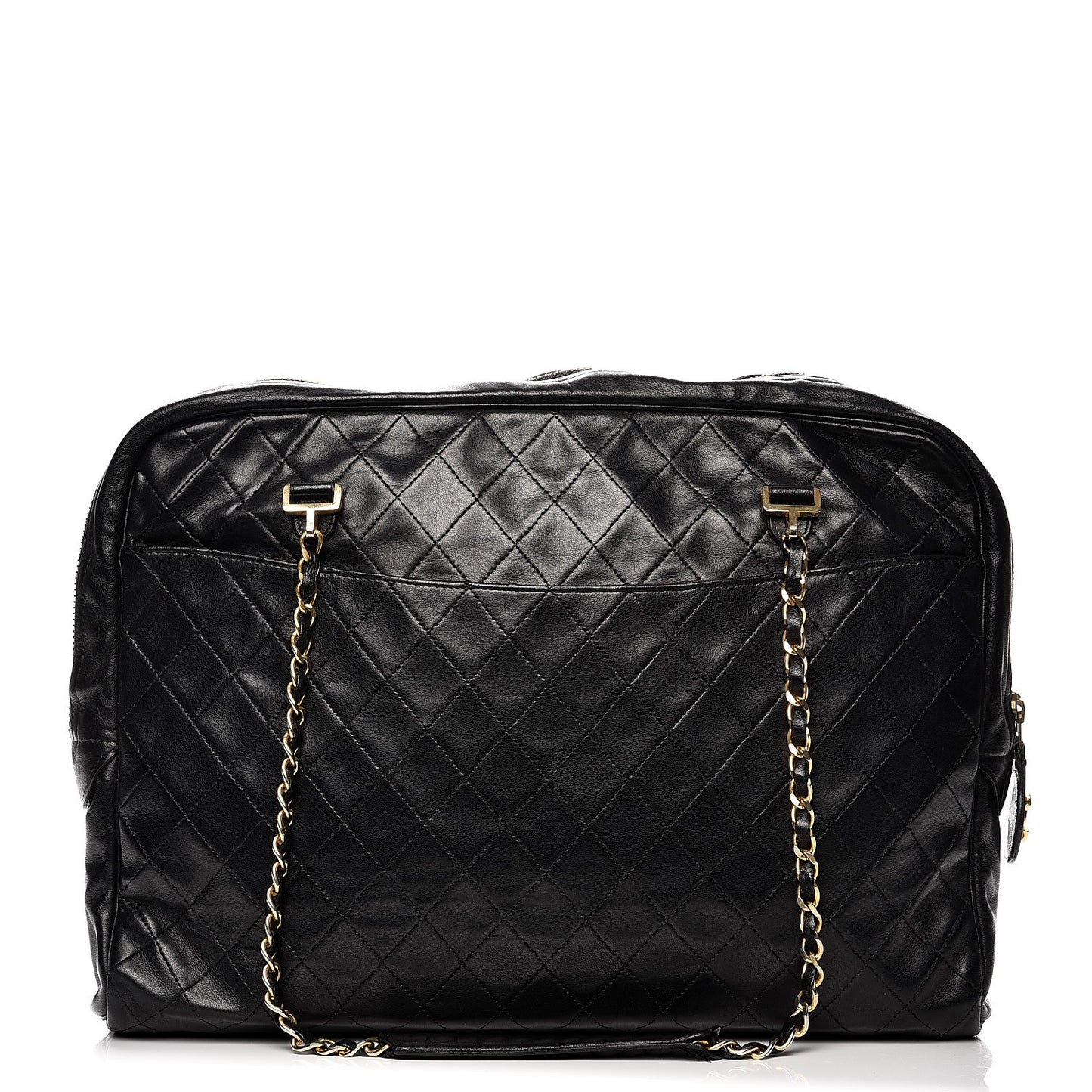 Lambskin Quilted Shoulder Bag Black