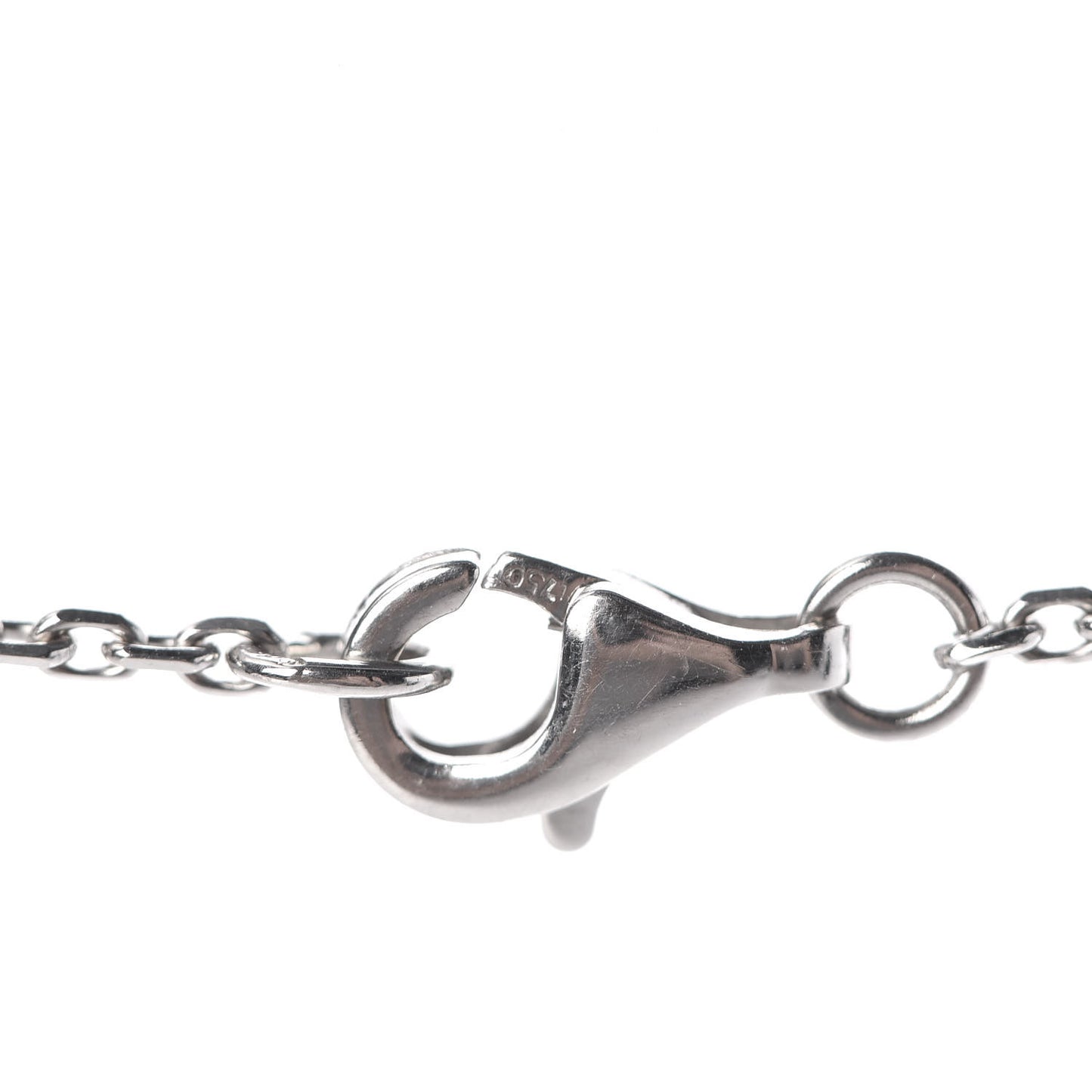 18K White Gold Diamond Small Camelia Pendant Necklace