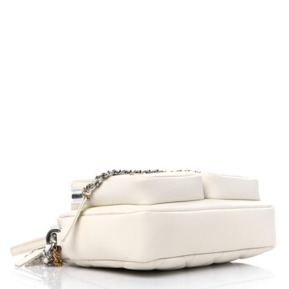 Chanel Calfskin Quilted Small Camera Case White 4 of 11
