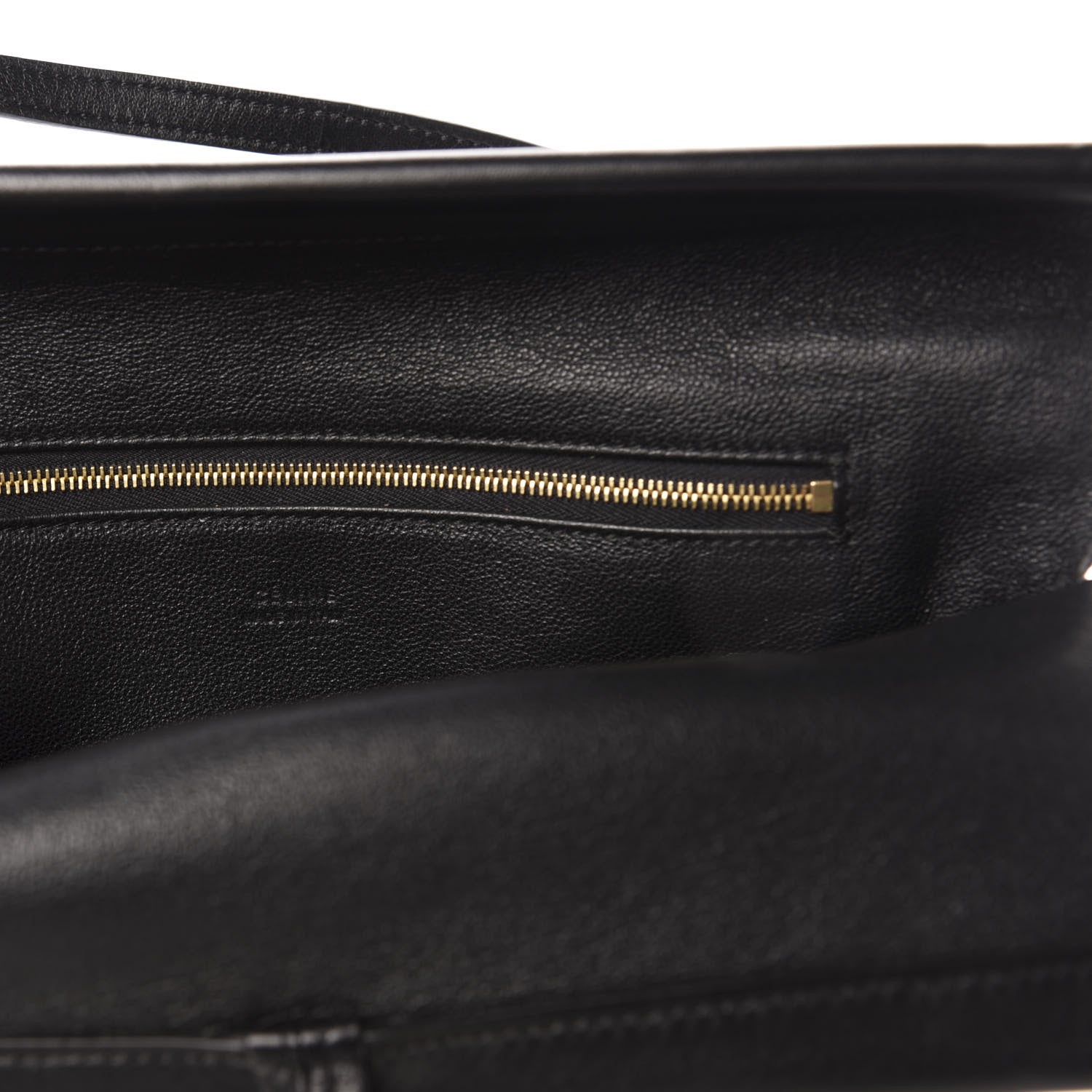 Celine Lambskin Shoulder Bag Black 6 of 11