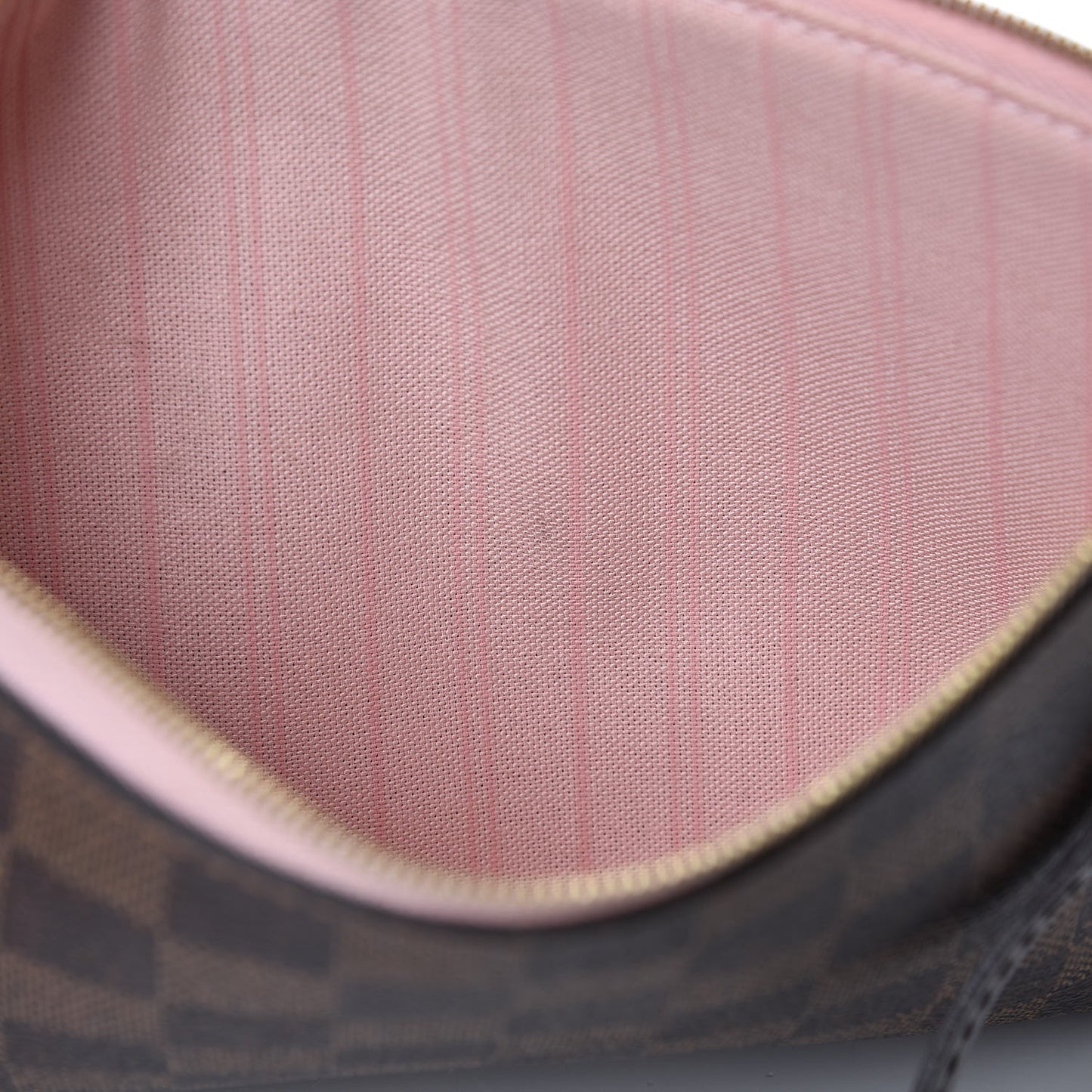 Damier Ebene Neverfull MM GM Pochette Rose Ballerine