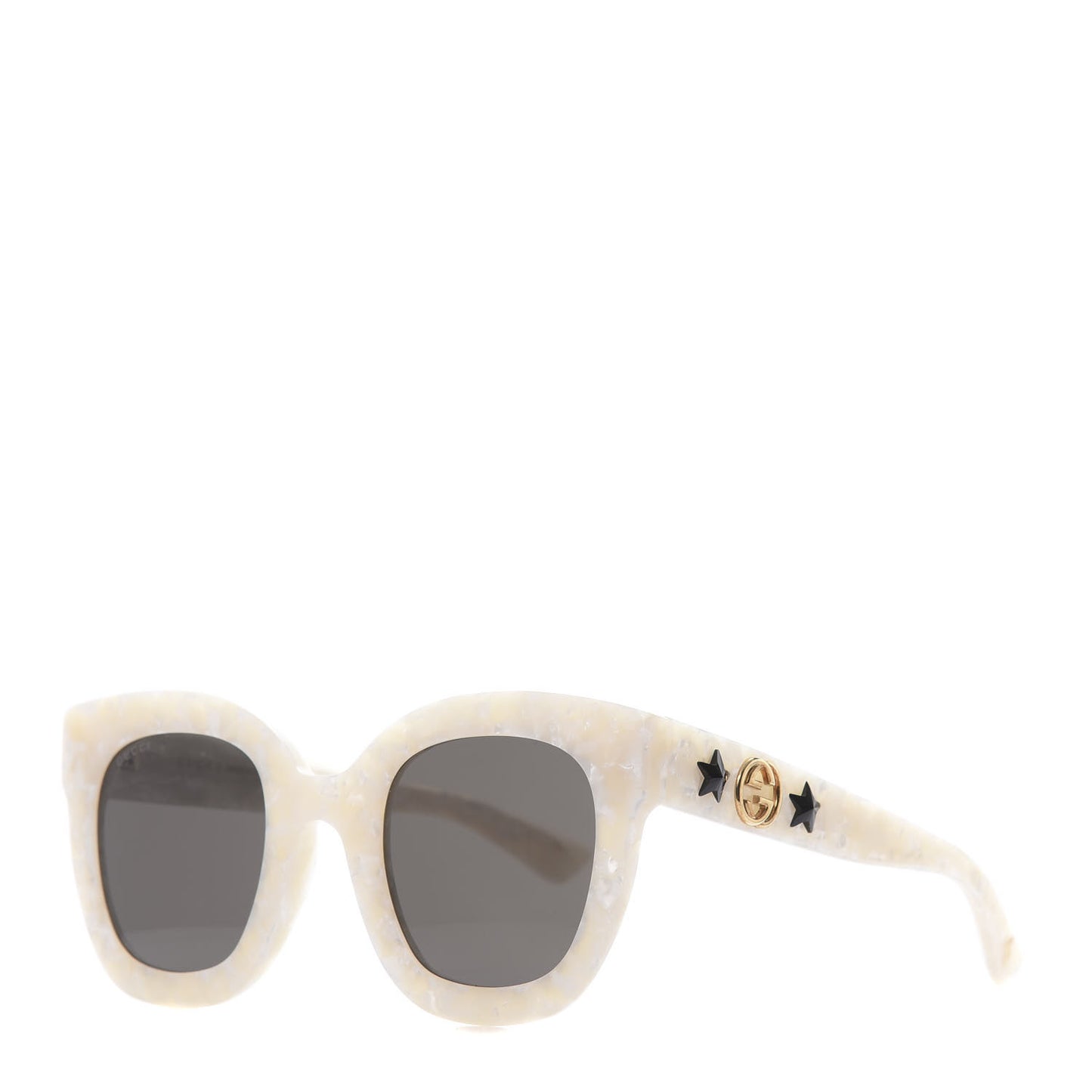 Round Frame Star Sunglasses GG0208S White