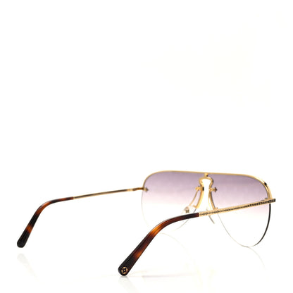 Louis Vuitton Grease Mask Sunglasses Z1469U Gold 4 of 10