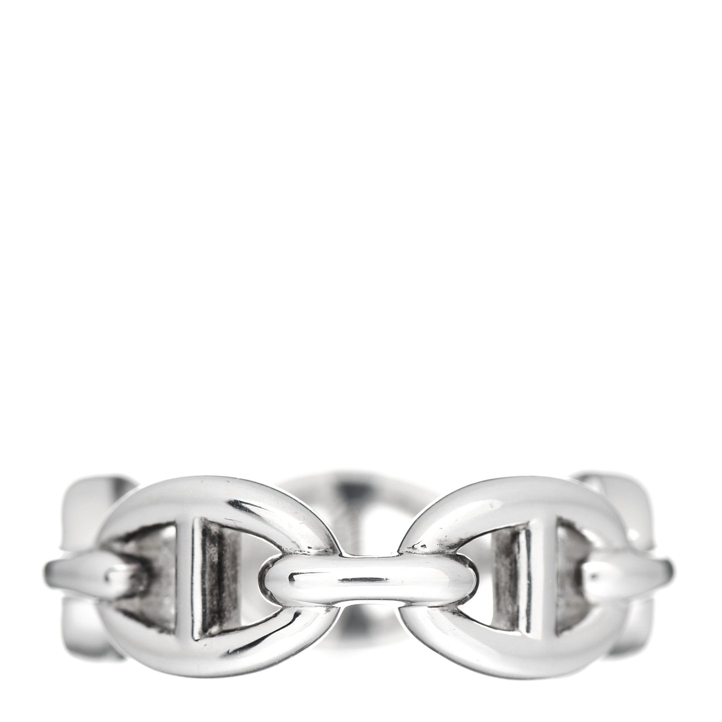 Sterling Silver PM Chaine d'Ancre Enchainee Band Ring 53 6.5
