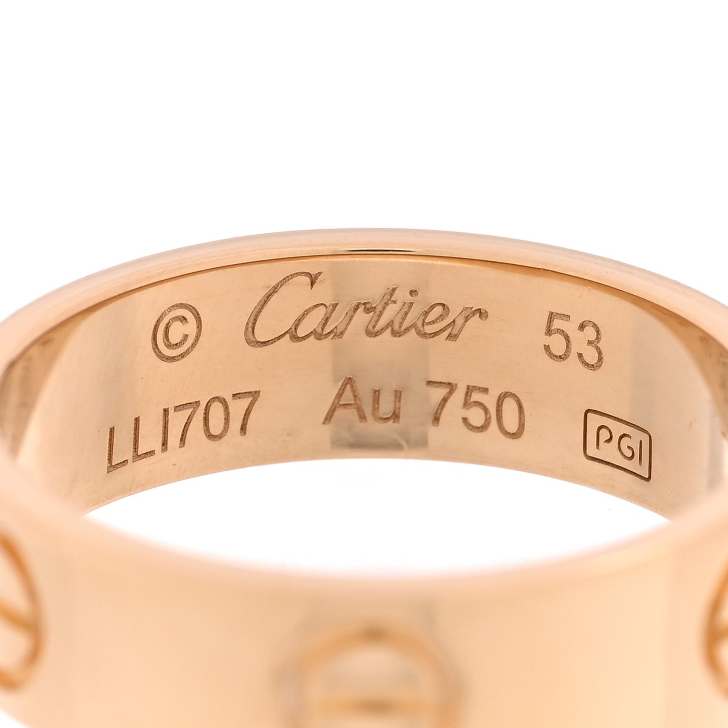 18K Yellow Gold 5.5mm LOVE Ring 53 6.5