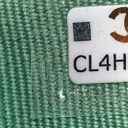 Chanel Caviar Metal Perforated Quilted Small CC Flap Wallet Green 10 of 15