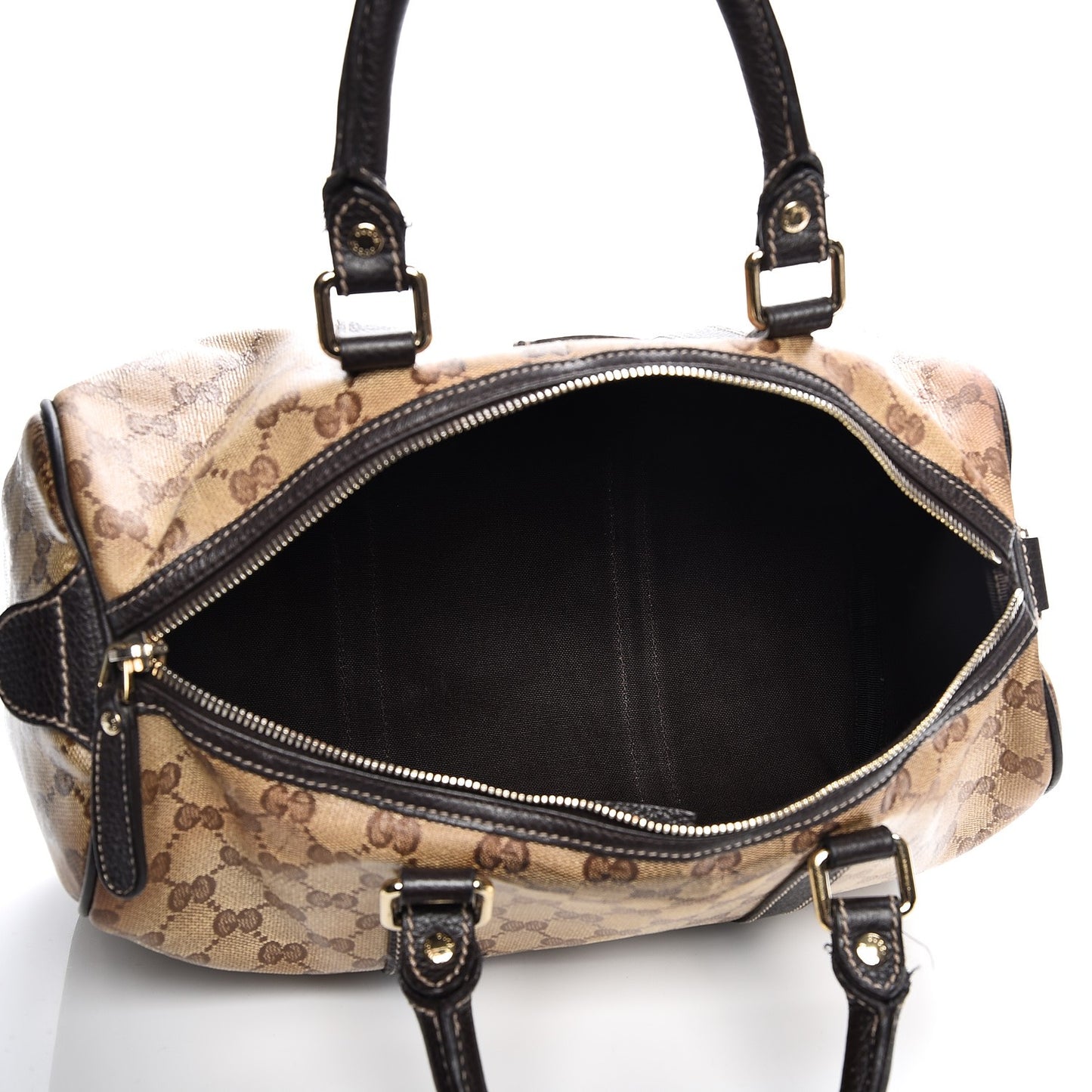 Crystal Monogram Medium Joy Boston Dark Brown