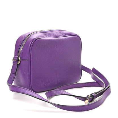 Gucci Pebbled Calfskin Small Soho Disco Bag Shine Purple 3 of 10