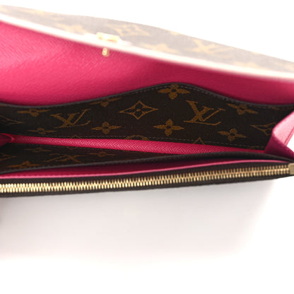 Louis Vuitton Monogram Bloom Flower Emilie Wallet Fuchsia 5 of 9