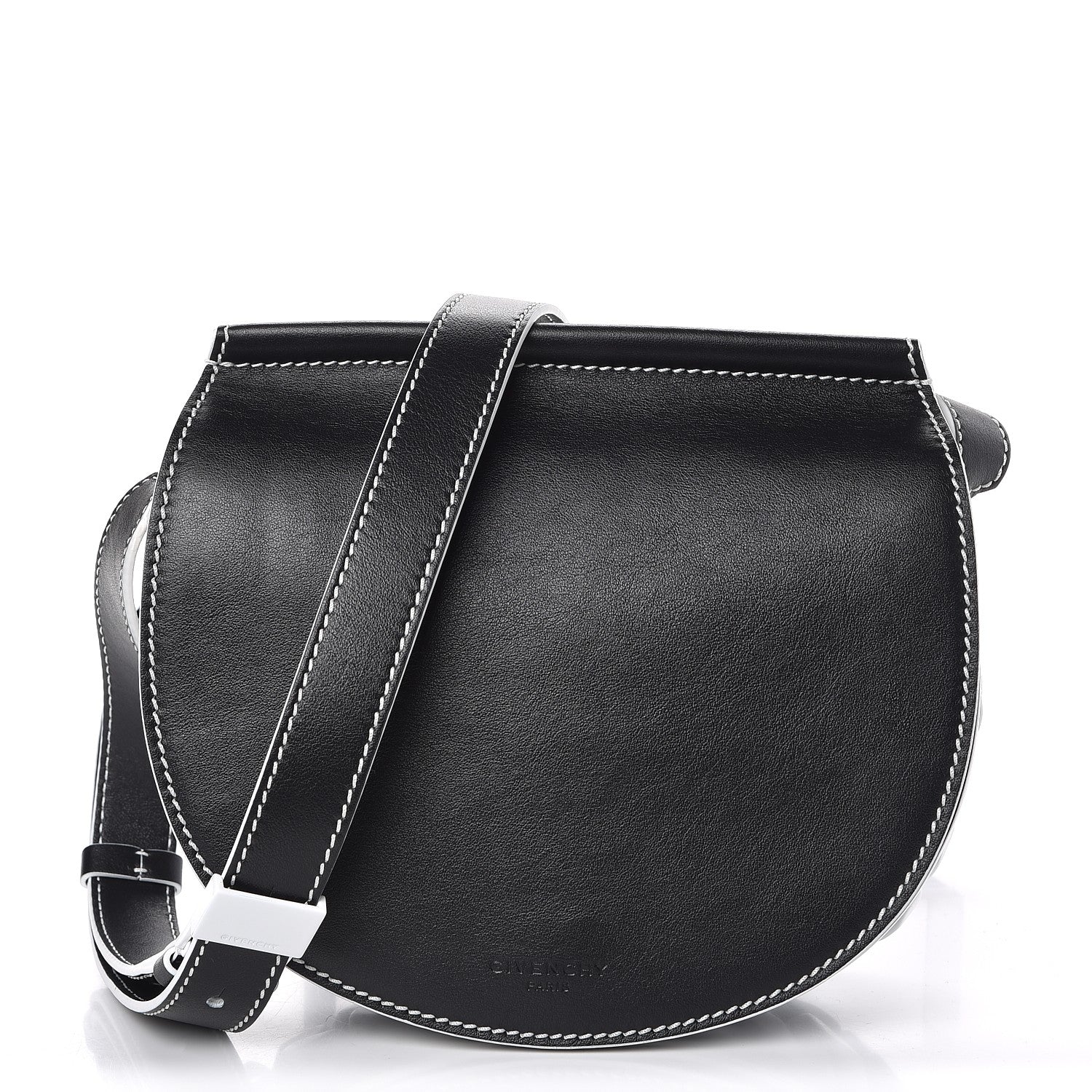 Givenchy Calfskin Mini Infinity Saddle Bag Black White 1 of 7