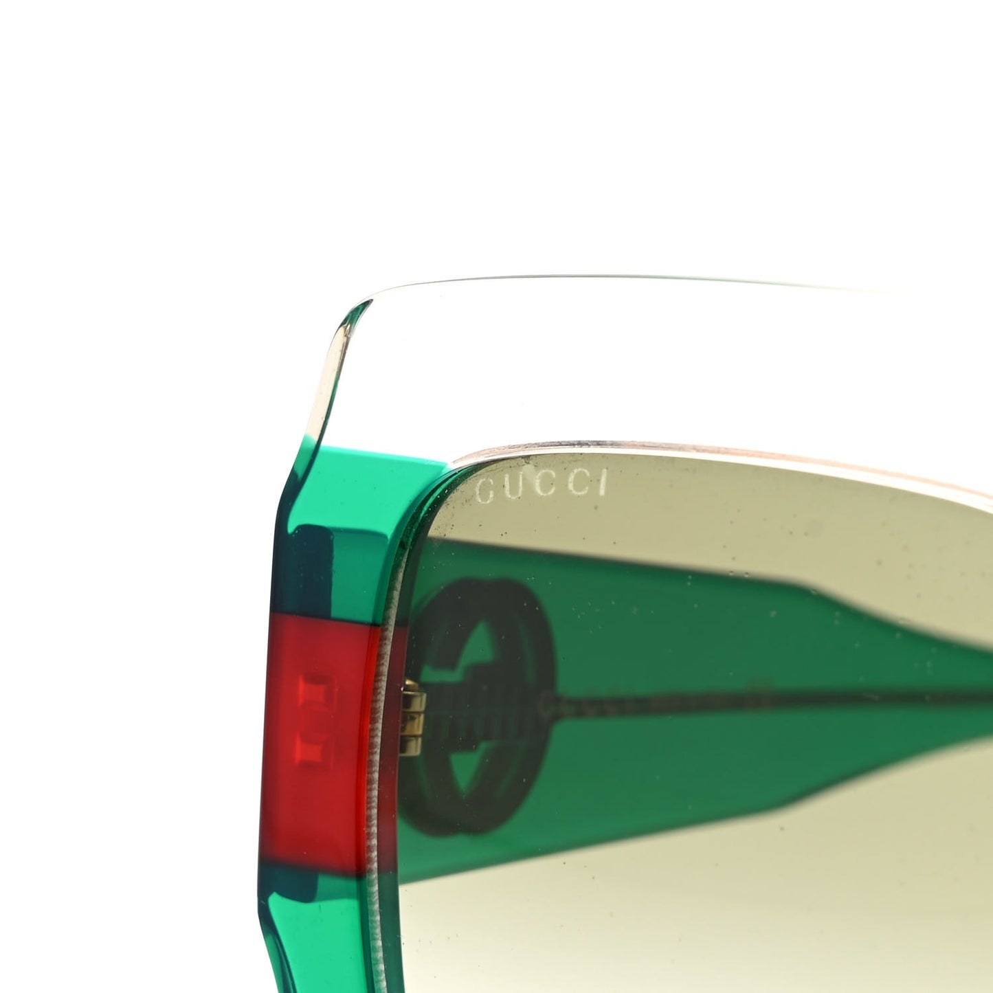 Square Web Frame GG0178S Sunglasses Green Red