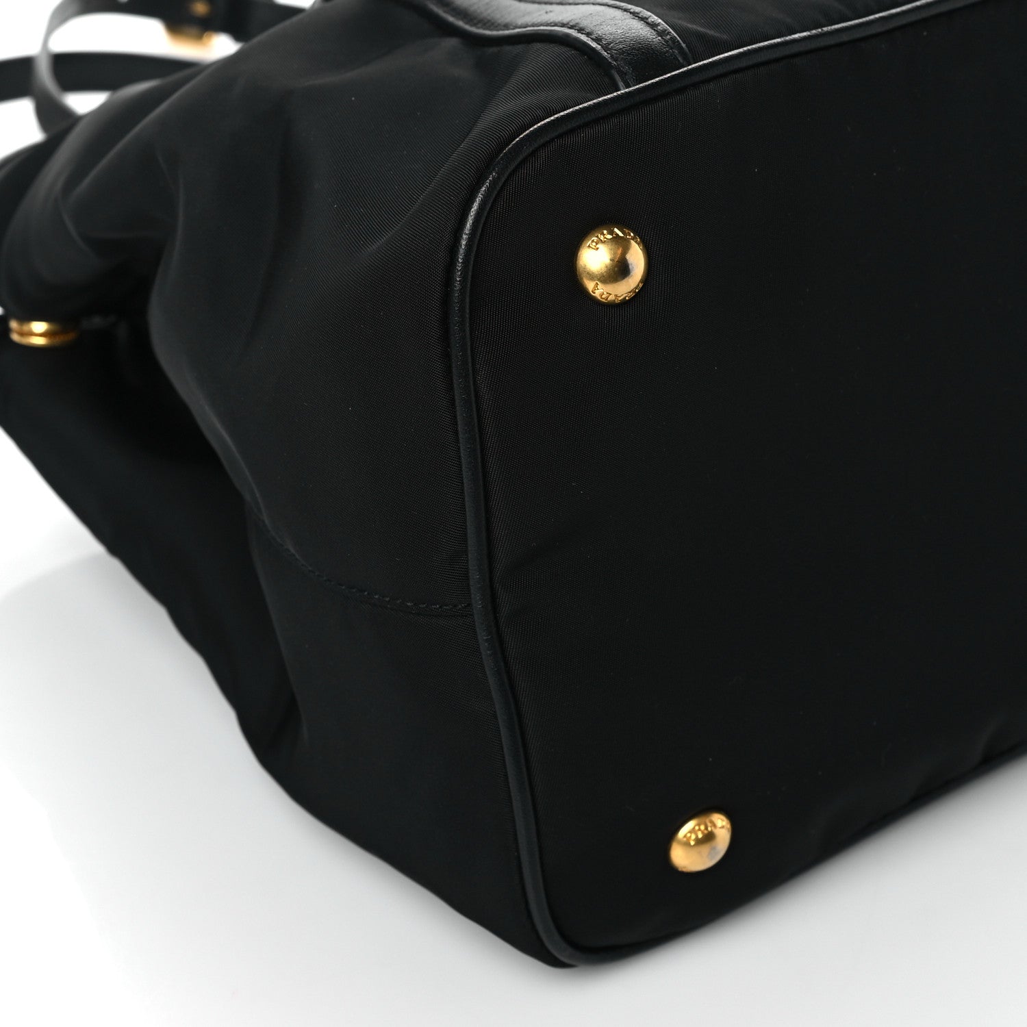 Prada Tessuto Nylon Vitello Daino Tote Black 9 of 10