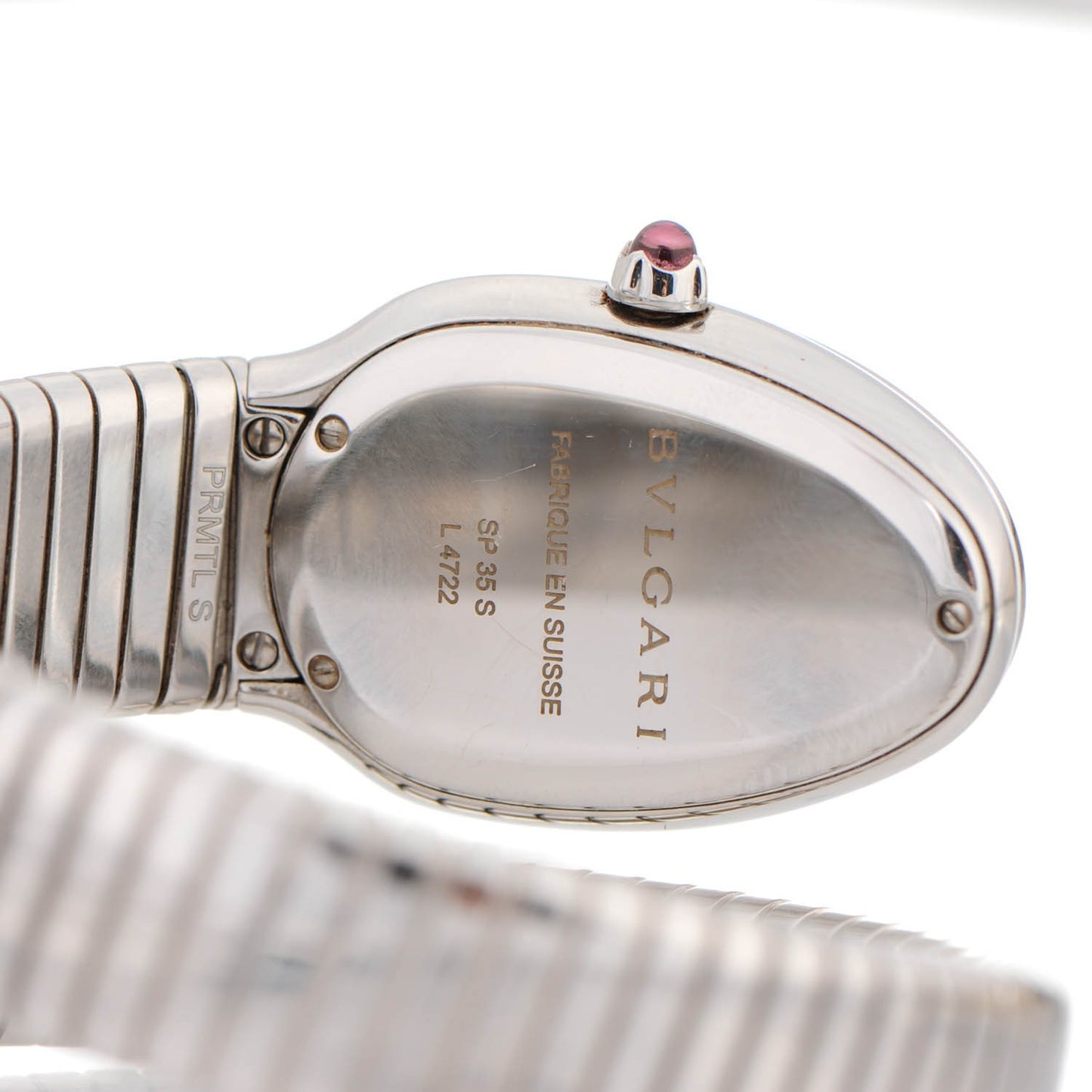 Stainless Steel Diamond Bezel 35mm Serpenti Tubogas Quartz Watch