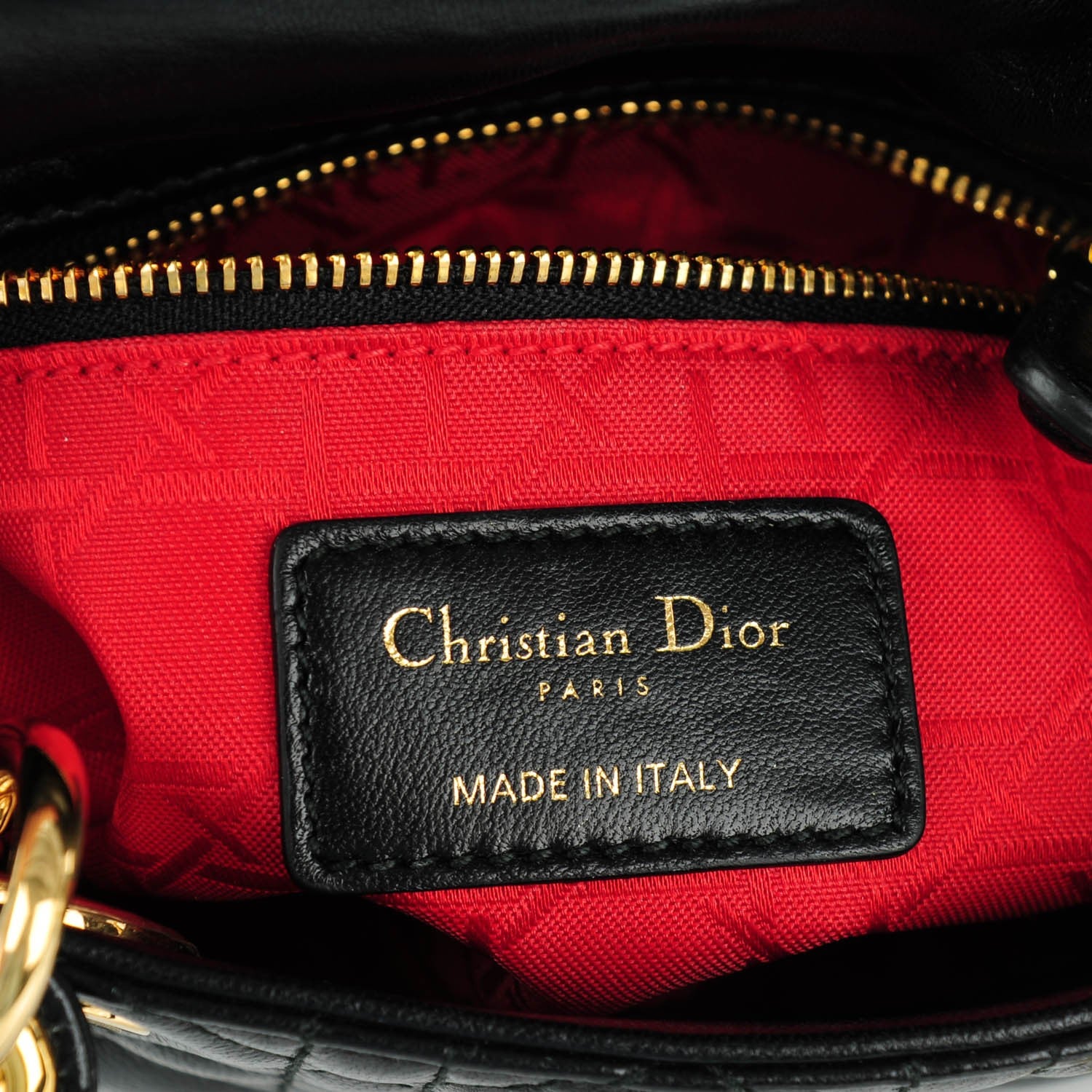 Christian Dior Lambskin Cannage Mini Lady Dior Black 6 of 7
