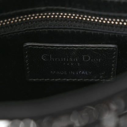 Christian Dior Satin Crystal Cannage Mini Lady Dior Black 6 of 10