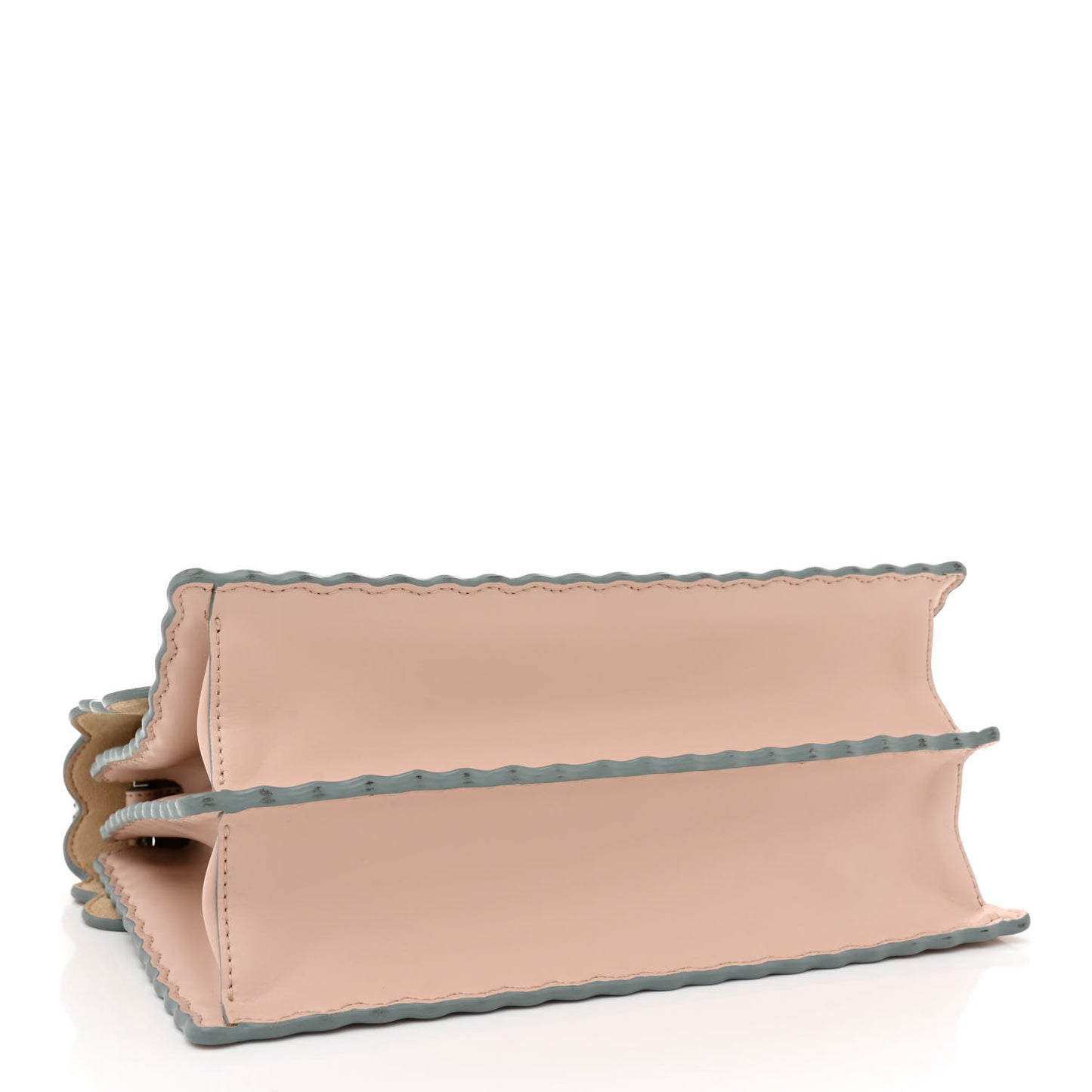 Vitello Liberty Scalloped Studded Kan I Shoulder Bag Plaster