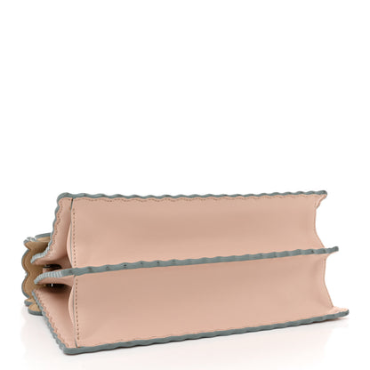 Fendi Vitello Liberty Scalloped Studded Kan I Shoulder Bag Plaster 4 of 16