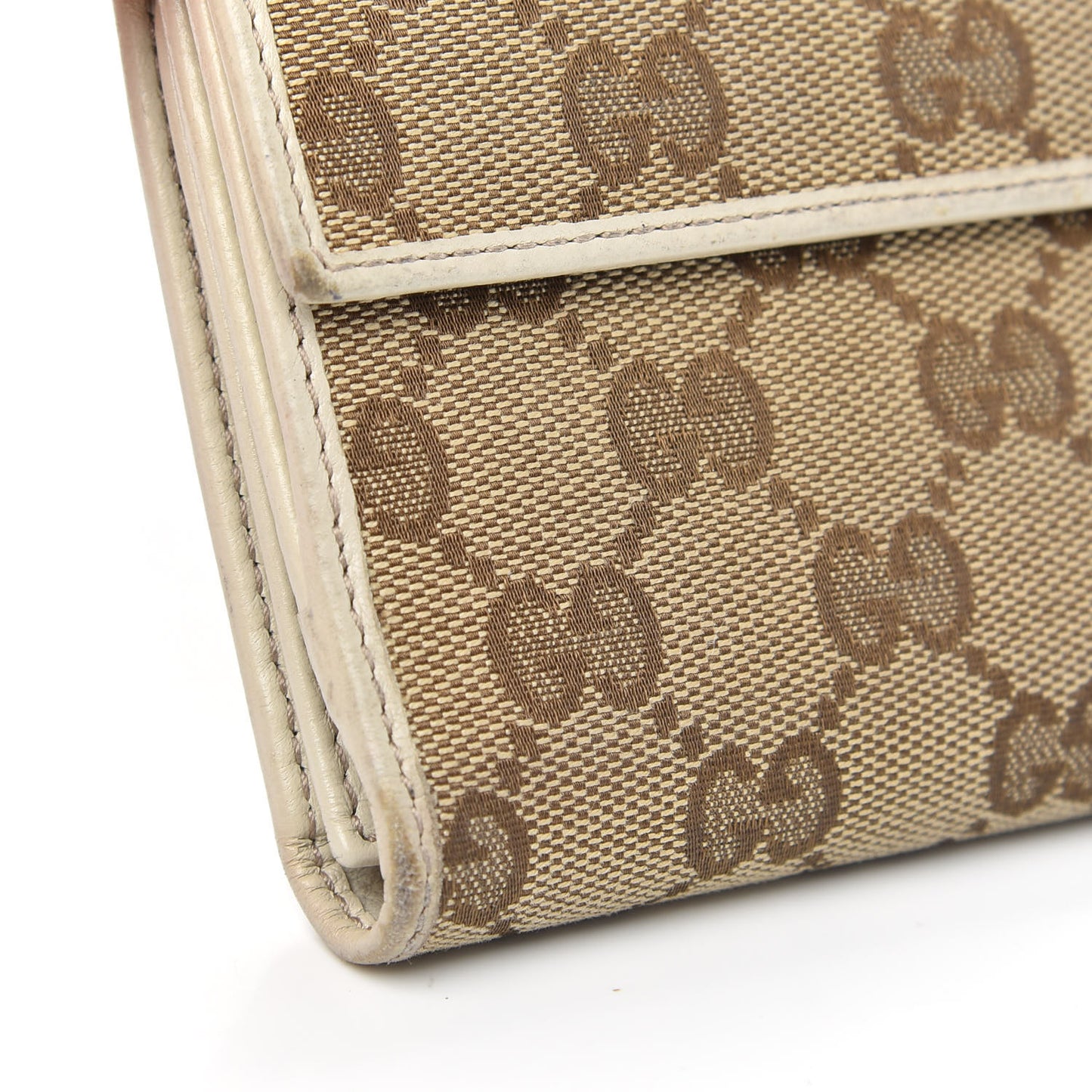 Monogram Icon Bar Continental Flap Wallet Off White