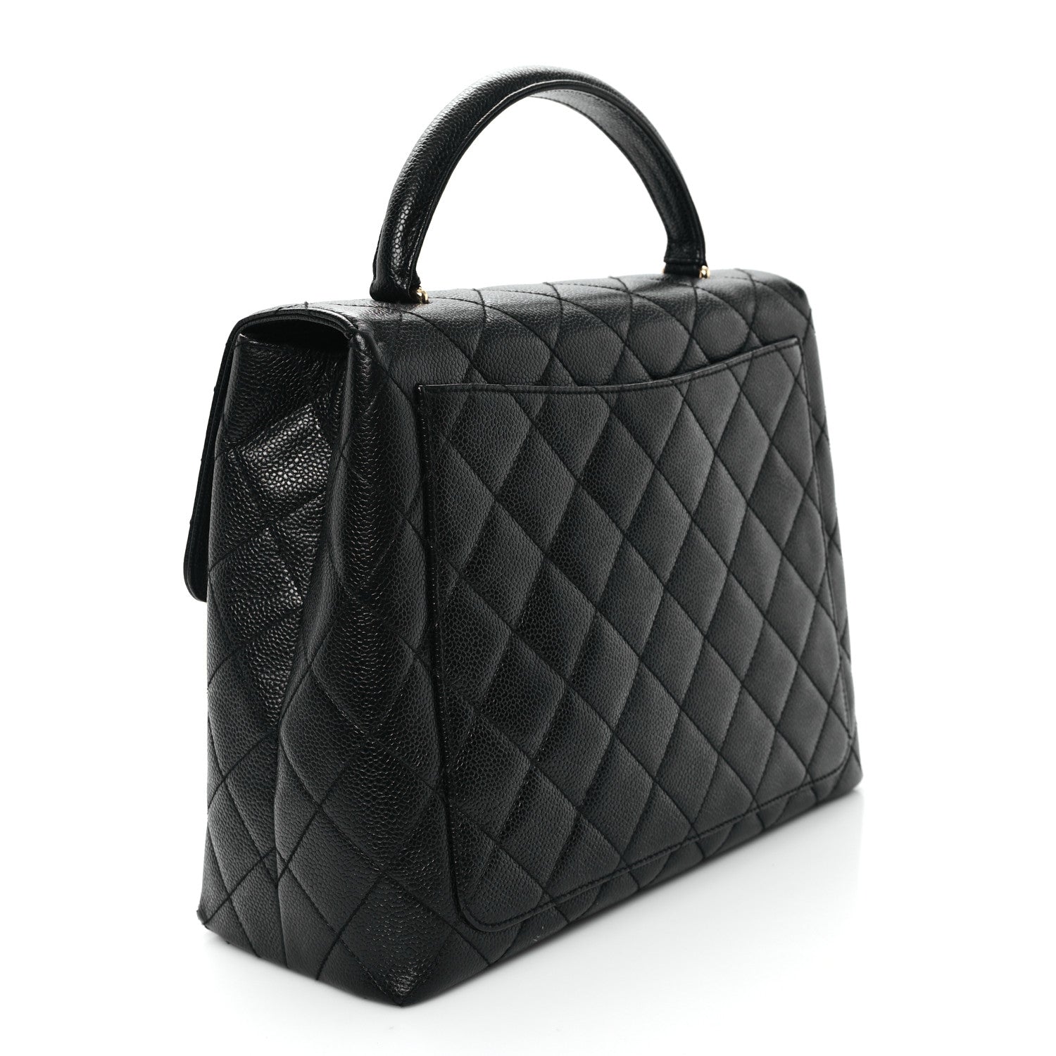 Chanel Caviar Quilted Jumbo Kelly Flap Black 3 of 11