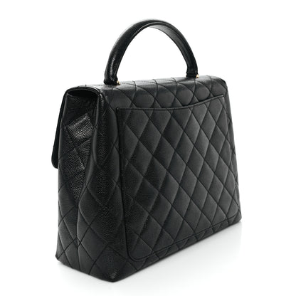 Chanel Caviar Quilted Jumbo Kelly Flap Black 3 of 11