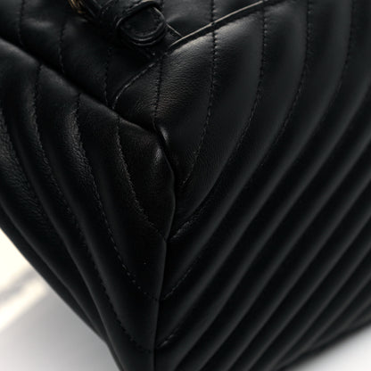 Chanel Calfskin Chevron Quilted Large Urban Spirit Backpack Black 11 of 12