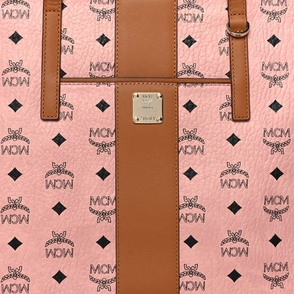 MCM Visetos Medium Anya Zip Top Shopper Tote Soft Pink 8 of 10