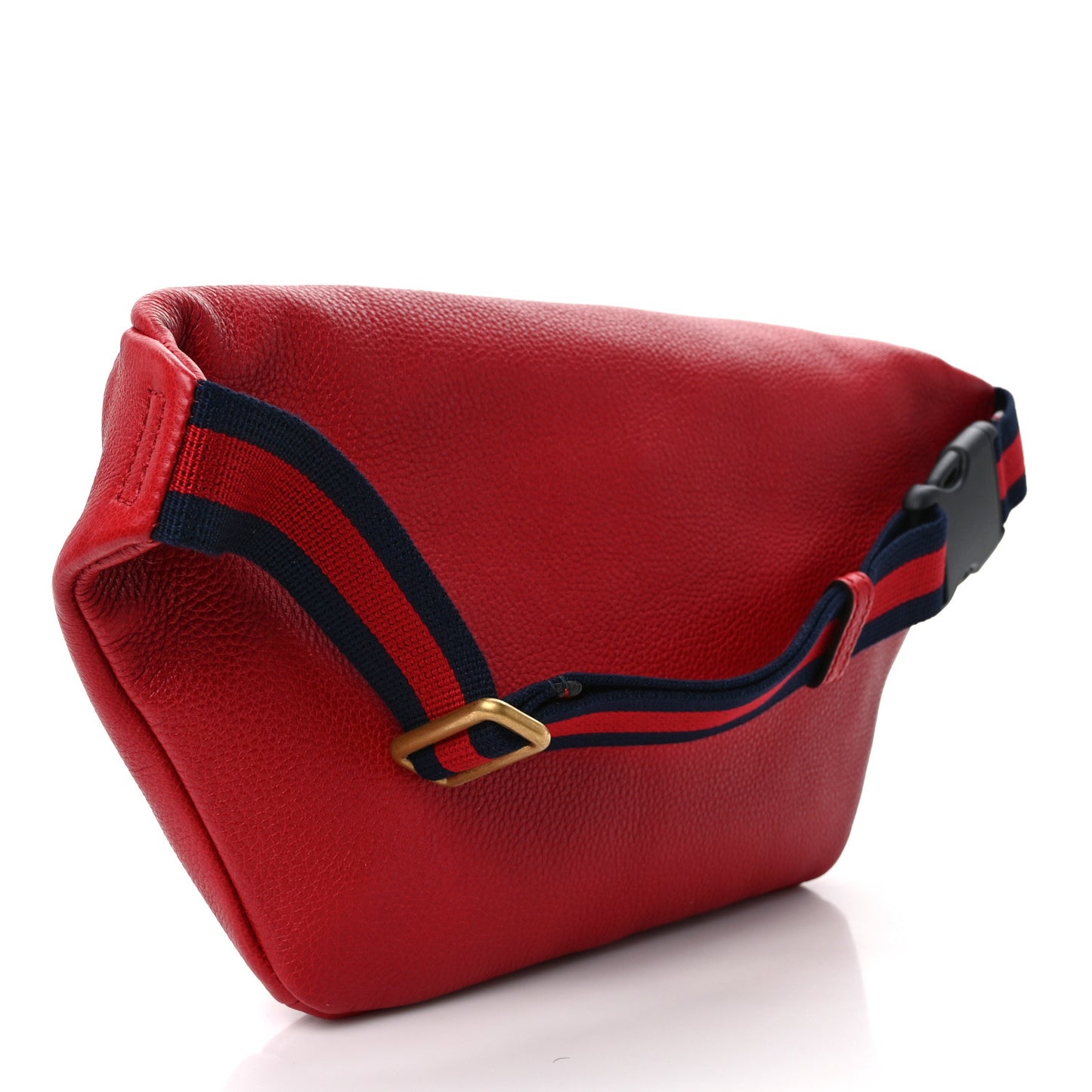 Grained Calfskin Logo Belt Bag Hibiscus Red