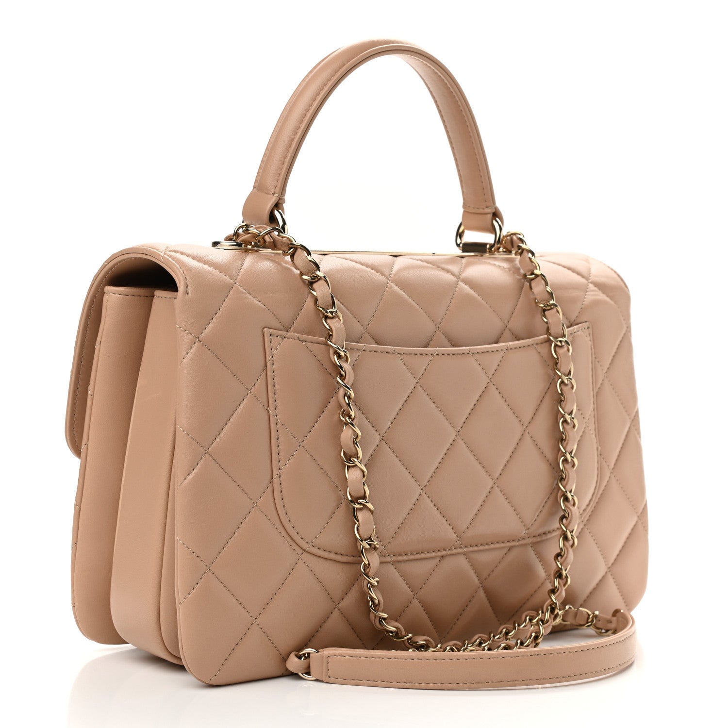 Chanel Lambskin Quilted Medium Trendy CC Flap Dual Handle Bag Beige 3 of 11