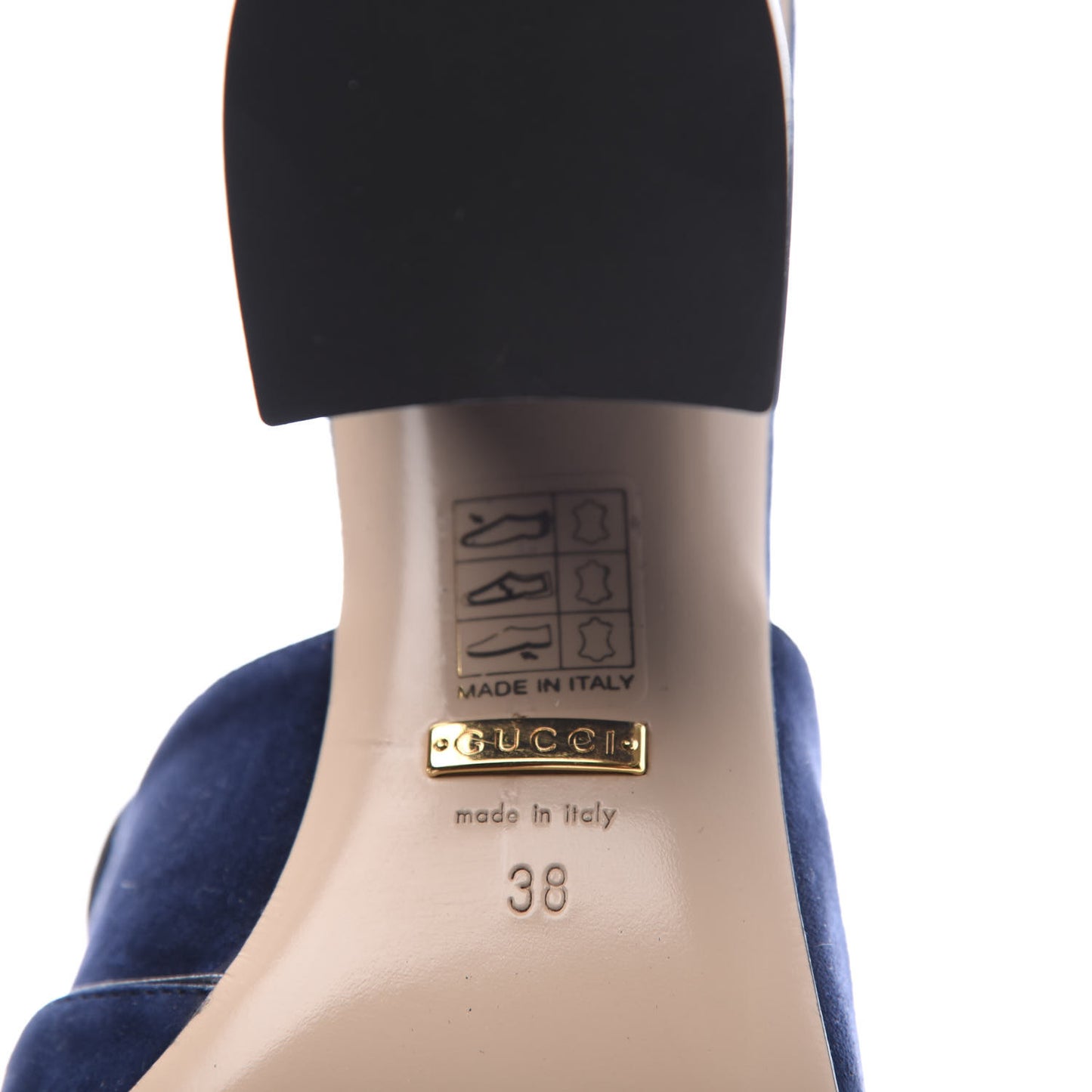 Kid Scamosciato GG Marmont Fringe 75mm Slide Sandals 38 Blue Ink